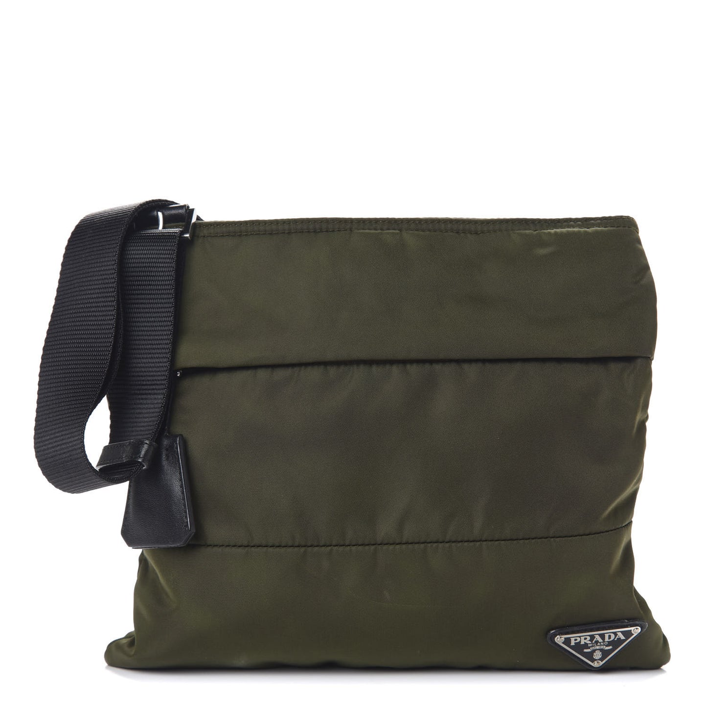Tessuto Nylon Flat Messenger Bag Militare