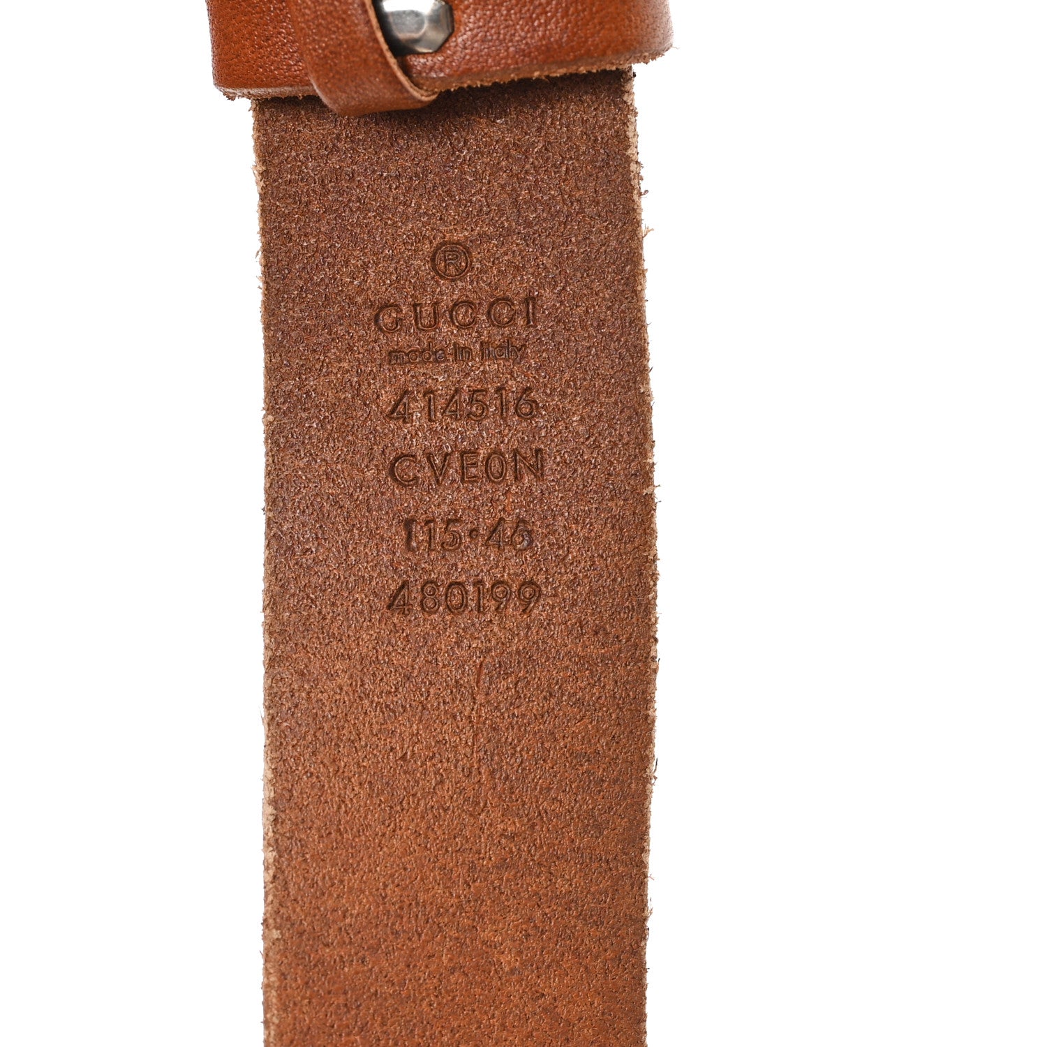 Gucci Cuoio Toscano Nickel Double Double G 30mm Belt 115 46 Cuir 3 of 4