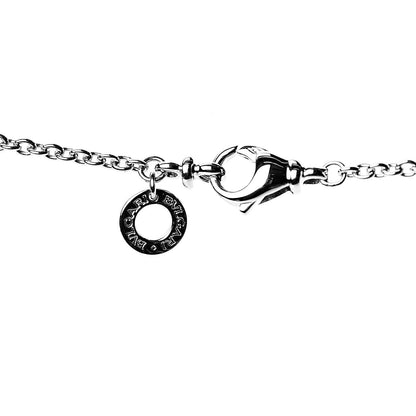 Bulgari 18K White Gold Diamond Signature Bar Pendant Necklace 6 of 7