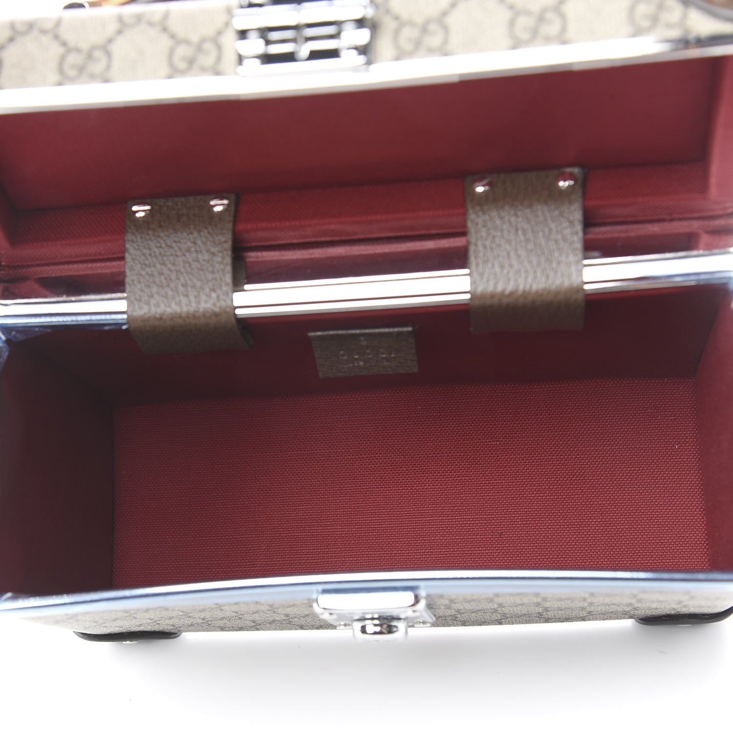 Gucci GG Supreme Monogram Globe-Trotter Beauty Case Brown 4 of 10