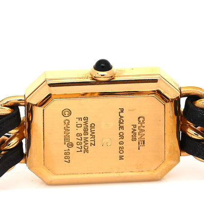 Chanel Stainless Steel Lambskin 20mm Chain Premiere Quartz Watch Gold L 4 of 4