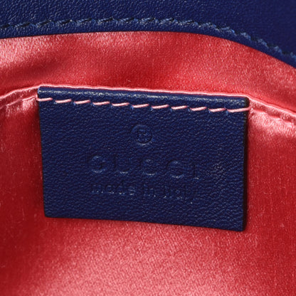 Gucci Velvet Matelasse Mini GG Marmont Shoulder Bag Cobalt Blue 8 of 9