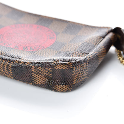 Louis Vuitton Damier Ebene Complice Trunks and Bags Mini Pochette Accessories Red 6 of 10