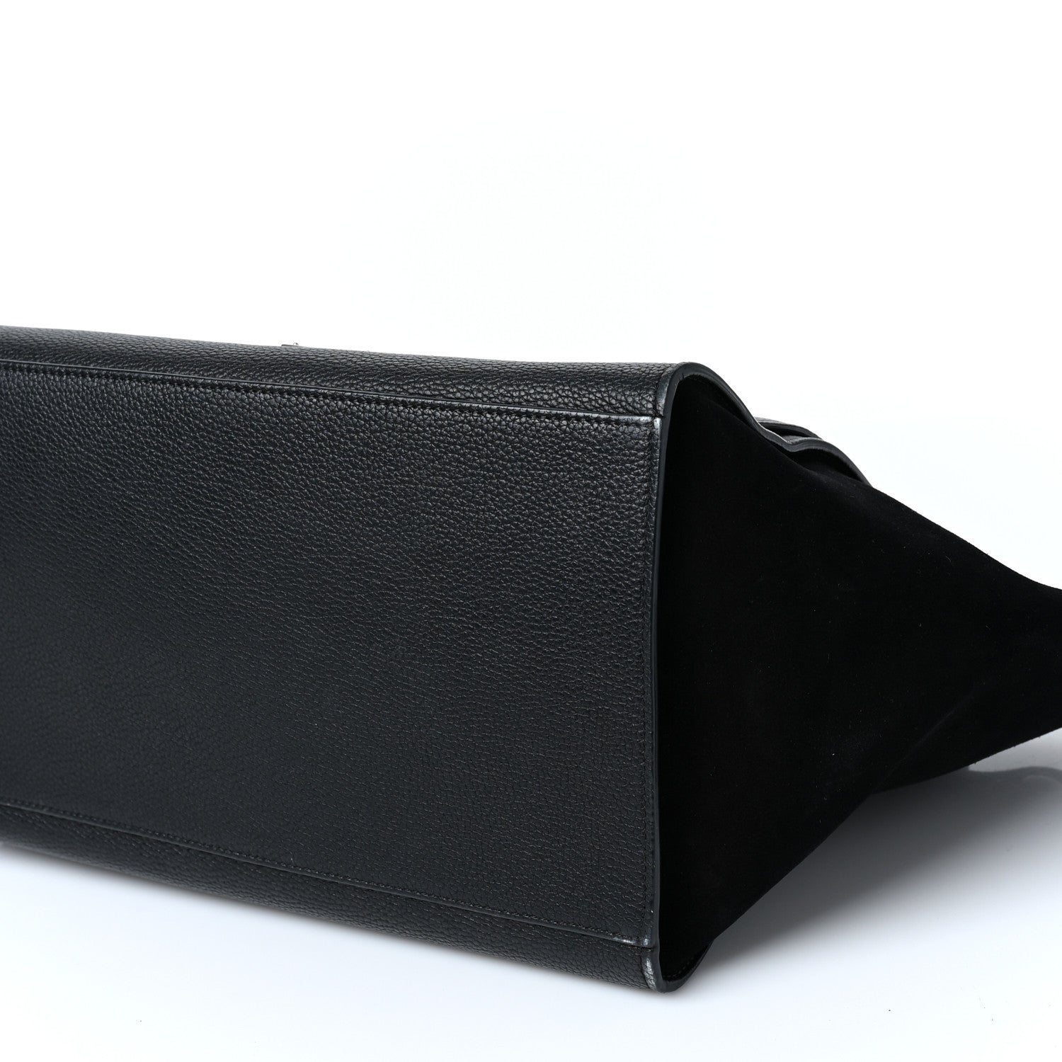 Celine Drummed Calfskin Suede Medium Trapeze Black 8 of 8