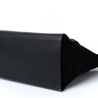 Celine Drummed Calfskin Suede Medium Trapeze Black 8 of 8