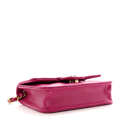 Chanel Caviar Quilted Mini Chain Bag Dark Pink 4 of 10