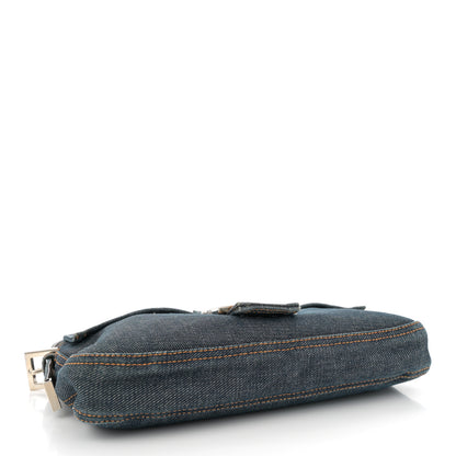Fendi Denim Baguette Blue 4 of 10