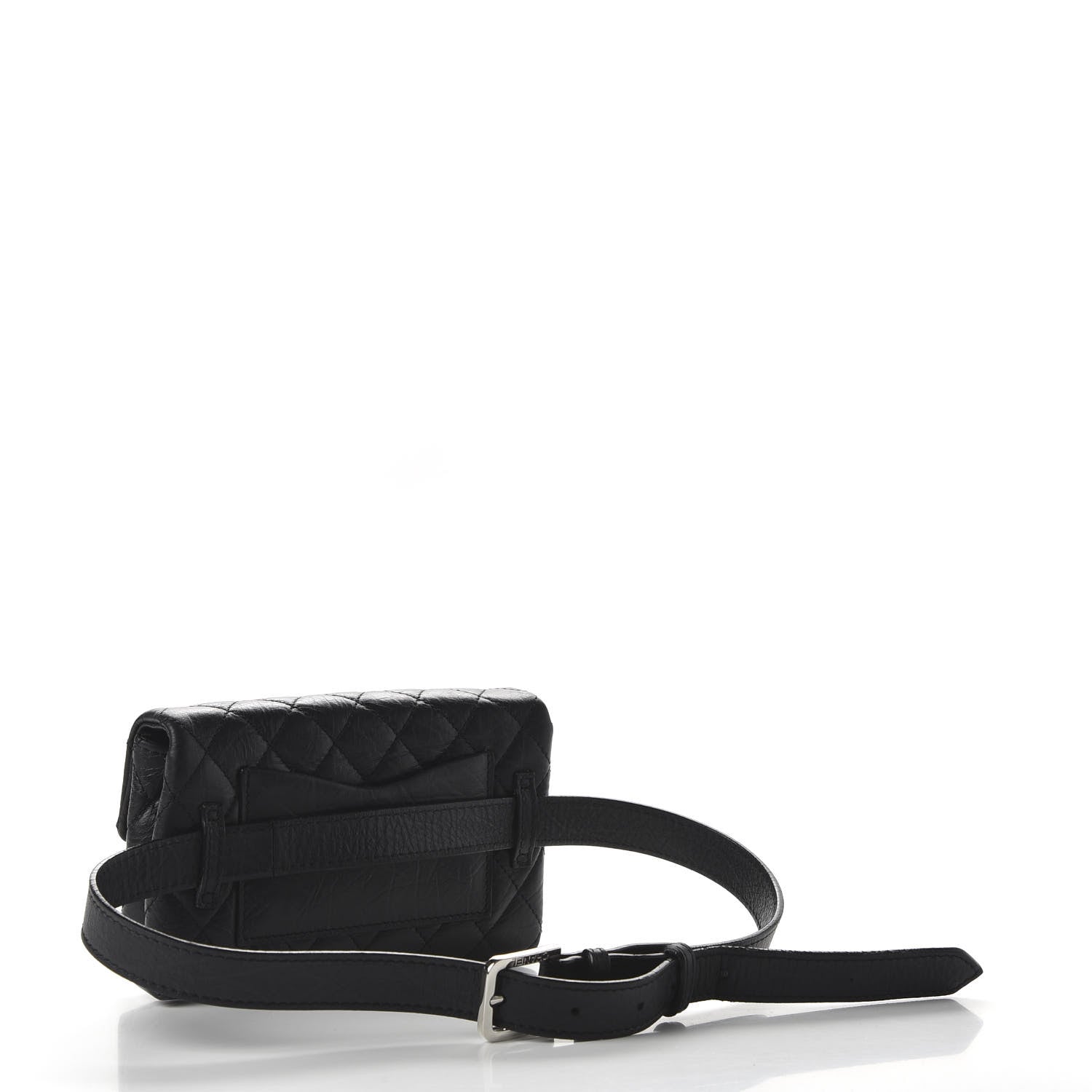 Chanel Aged Calfskin Quilted 2.55 Reissue Flap Belt Bag Clutch Black 3 of 9