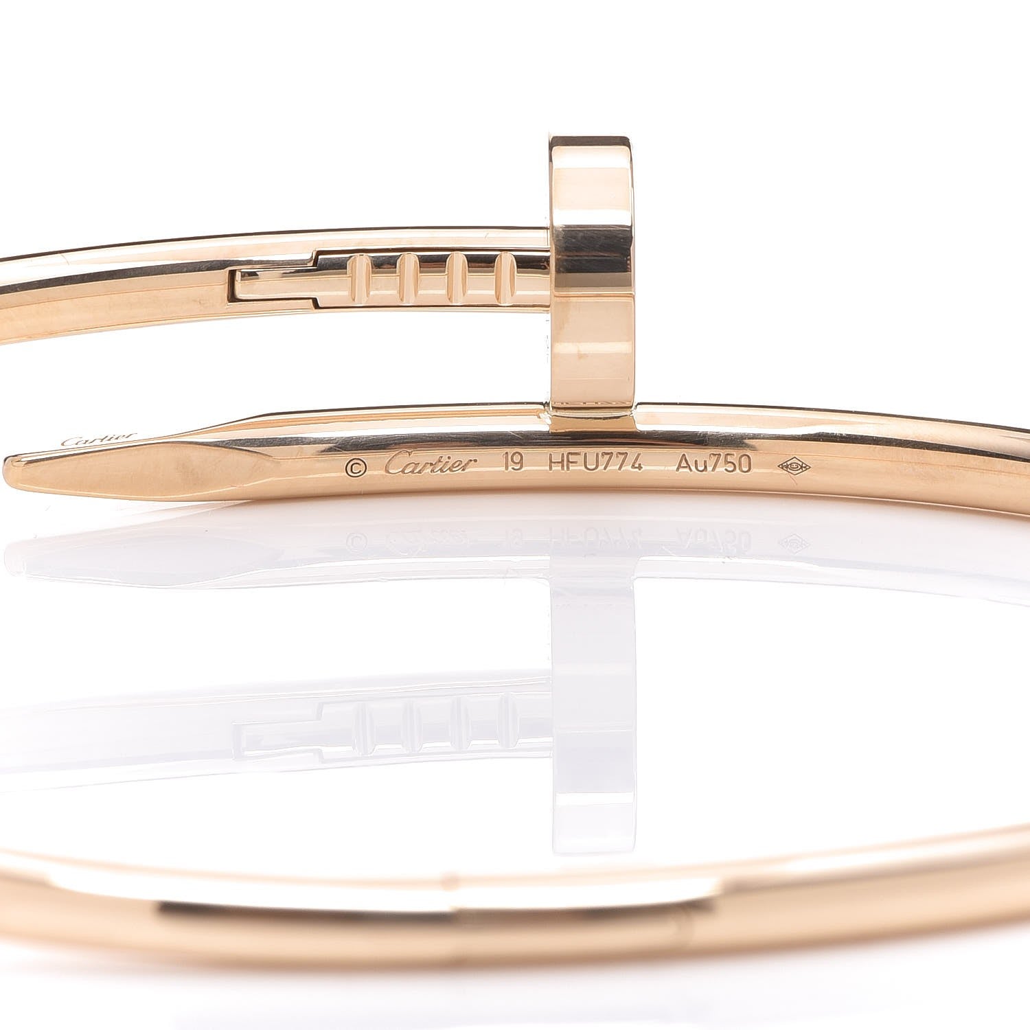 Cartier 18K Yellow Gold Juste Un Clou Bracelet 19 4 of 4