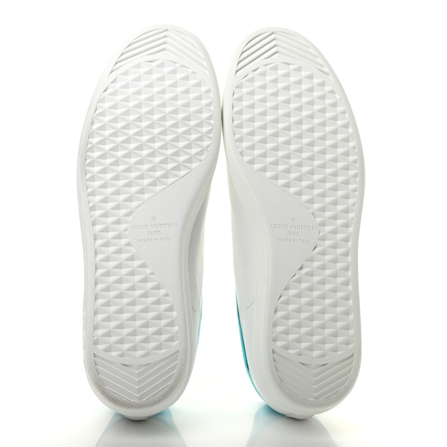 Louis Vuitton Calfskin Mens Luxembourg Sneakers 9 White Bleu 5 of 11