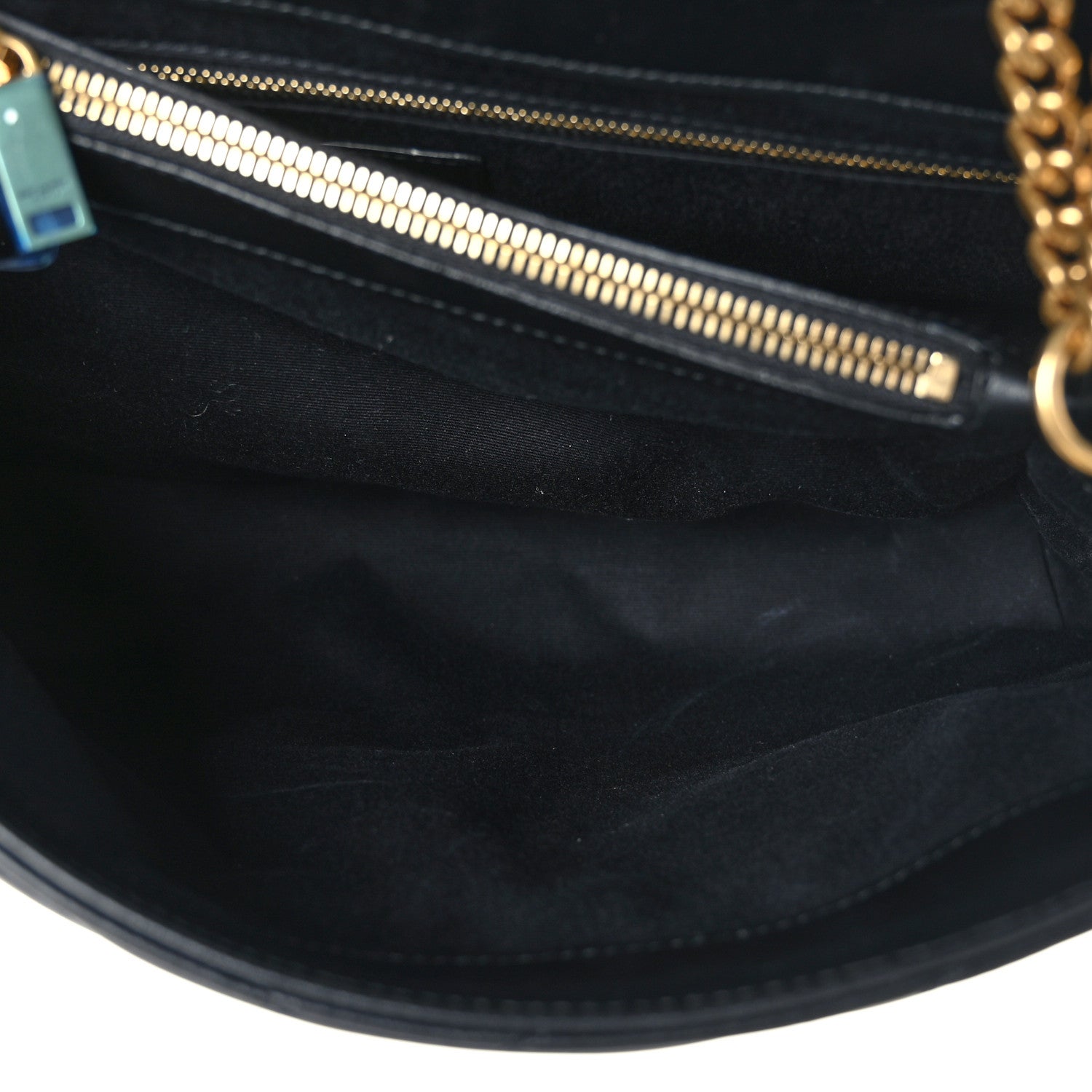 Saint Laurent Calfskin Y Quilted Monogram Medium Loulou Chain Satchel Black 5 of 9