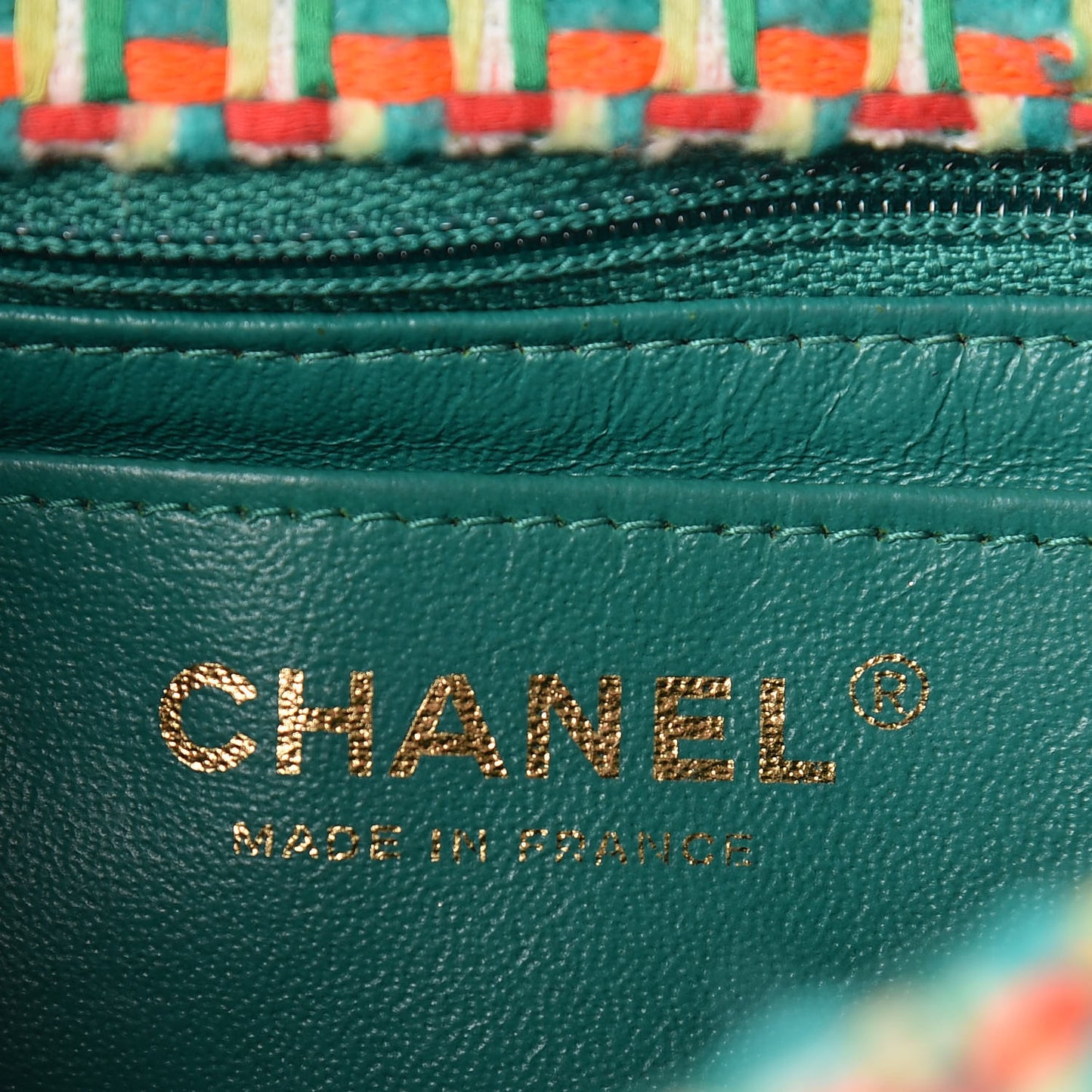 Tweed Quilted Mini Rectangular Flap Multicolor