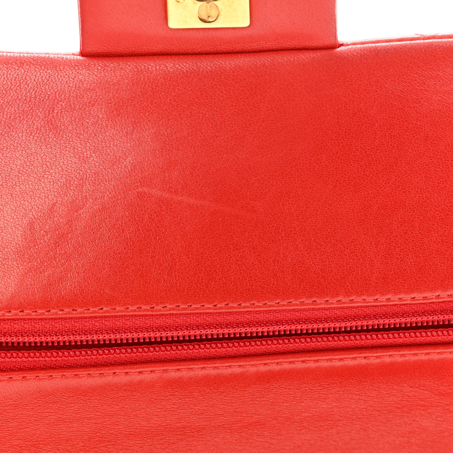 Chanel Lambskin Quilted Small Double Flap Red 11 of 13