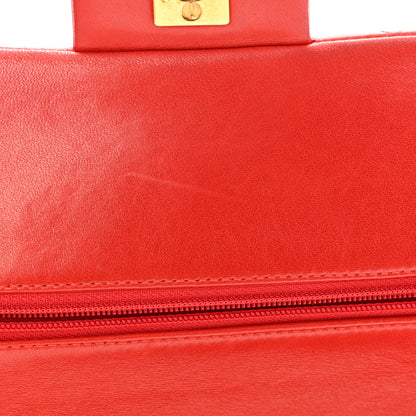 Chanel Lambskin Quilted Small Double Flap Red 11 of 13