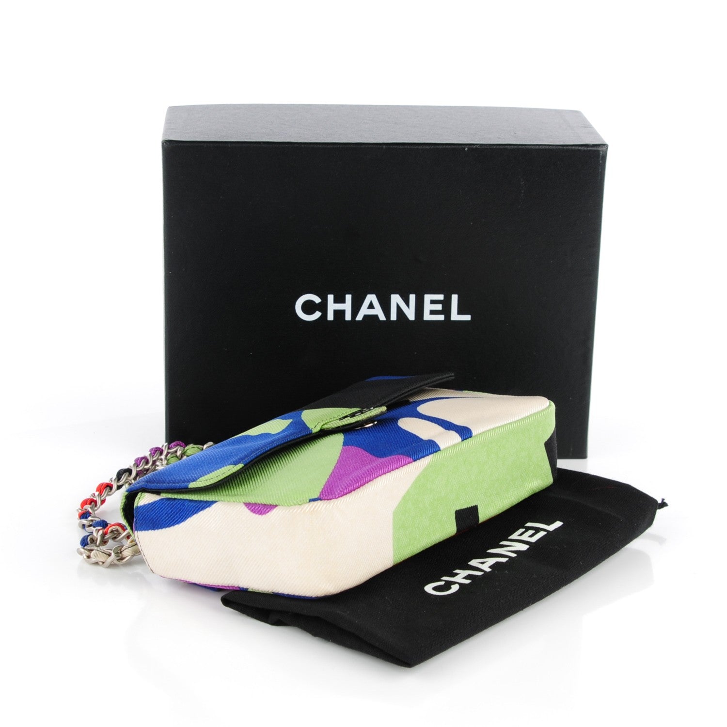 Chanel Grosgrain Printed Extra Mini Convertible Flap Multicolor 4 of 9