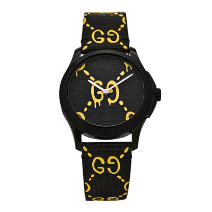 Gucci PVD Stainless Steel Rubber 38mm G-Timeless Ghost Quartz Watch Black 1 of 4
