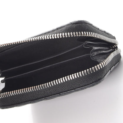 Chanel Lambskin Quilted Crossing Zip Around Coin Purse Black 5 of 10