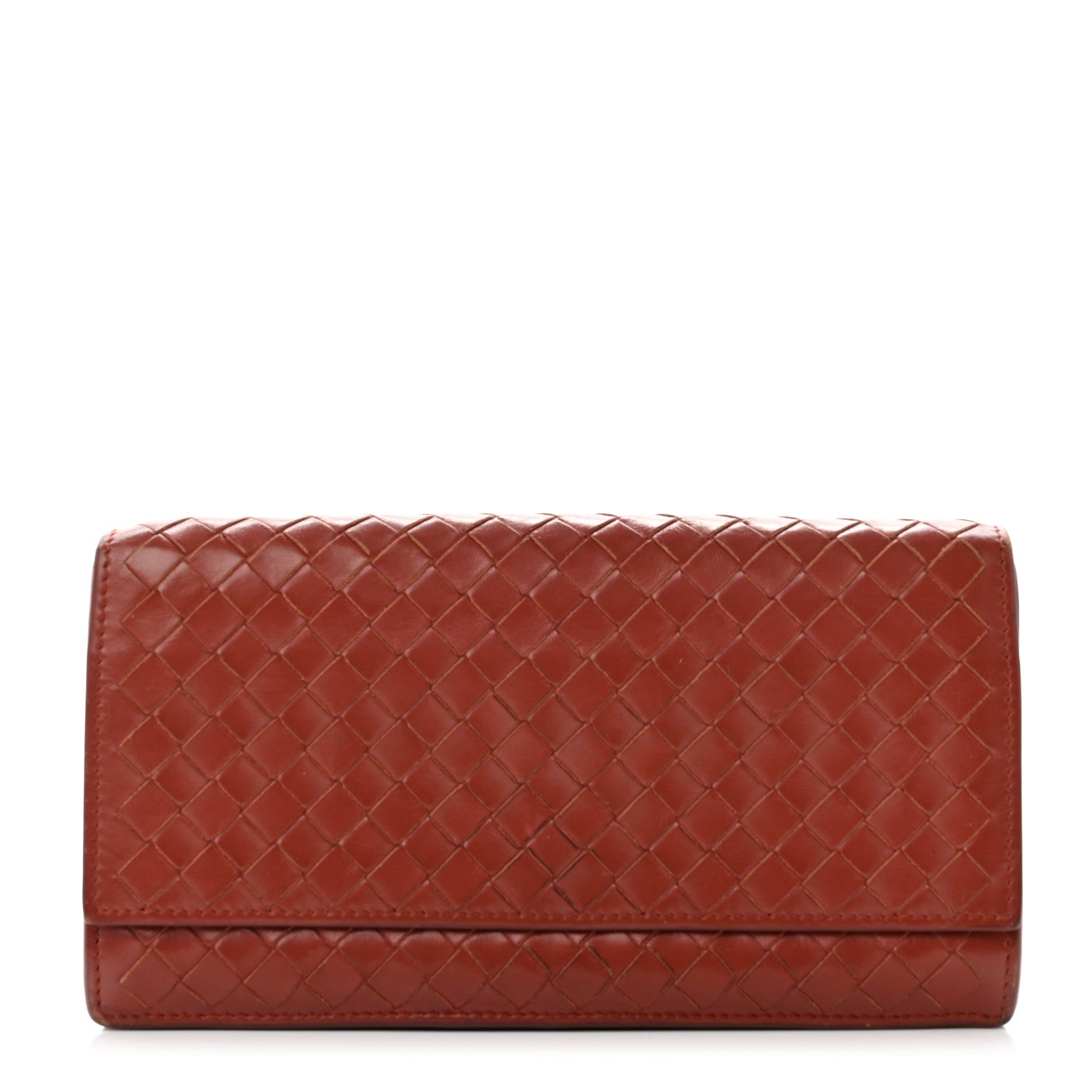 Bottega Veneta Nappa Intrecciato Continental Wallet Rust 1 of 12