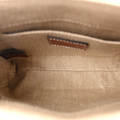 Chloe Cotton Calfskin Mini Woody Ribbon Tote White Brown White Brown 5 of 10