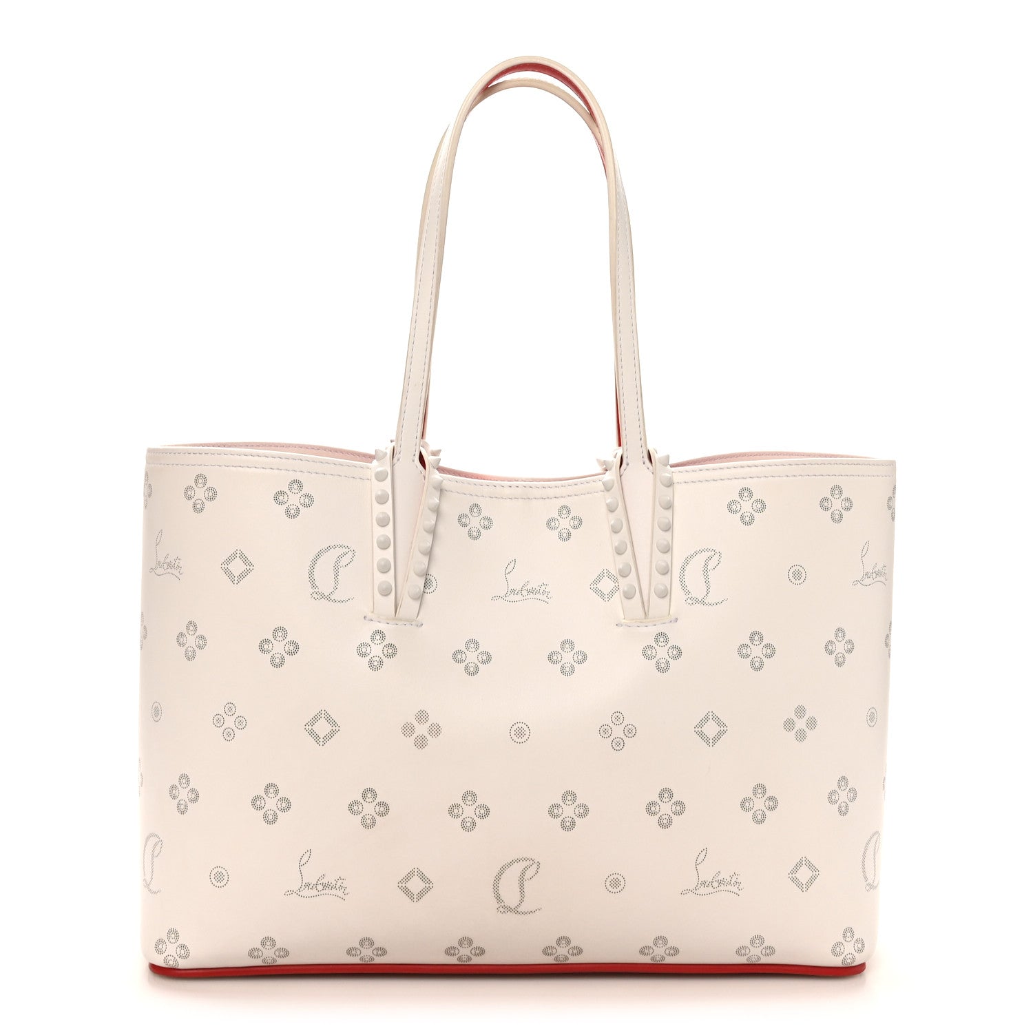 Christian Louboutin Calfskin Loubinthesky Mini East West Cabata Tote White 1 of 10