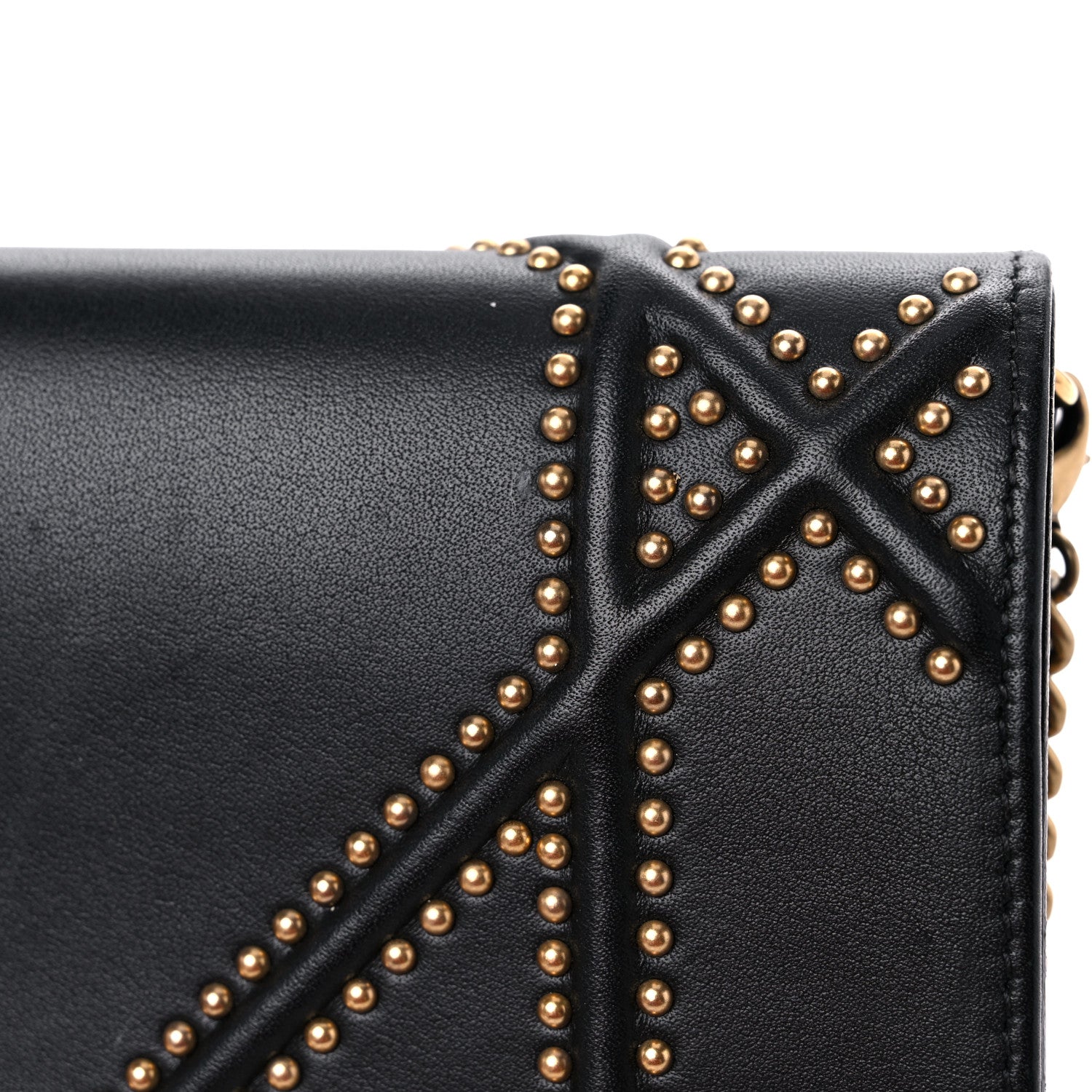 Christian Dior Lambskin Studded Micro Diorama Flap Bag Black 17 of 18