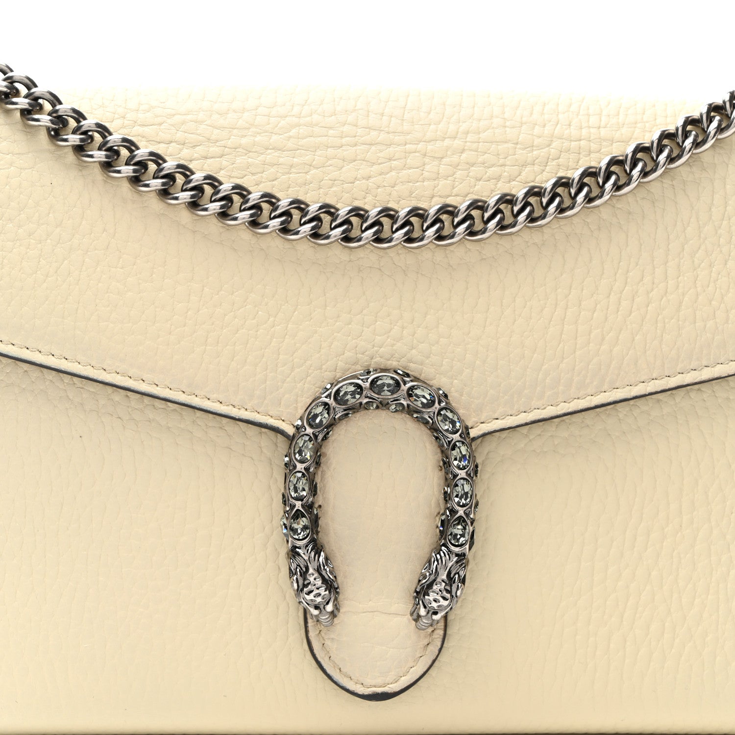 Gucci Dollar Calfskin Mini Dionysus Chain Wallet Mystic White 8 of 11