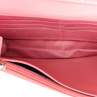 Chanel Lambskin Camellia Embossed Wallet on Chain WOC Pink 5 of 19