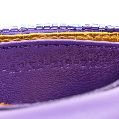 Fendi Sequin Paillettes Shiny Nappa Sex and the City Nano Baguette Charm Viola Purple Rain 8 of 13