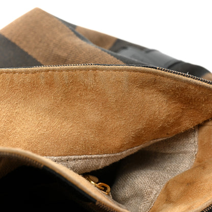 Fendi Pequin Cuoio Vegetale Large Hobo Tobacco Rosso Black 9 of 16
