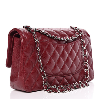 Chanel Caviar Quilted Medium Double Flap Dark Red 3 of 11