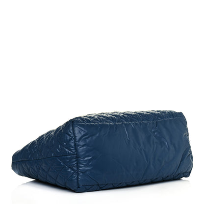 Chanel Nylon Quilted Large Coco Cocoon Tote Blue 4 of 13
