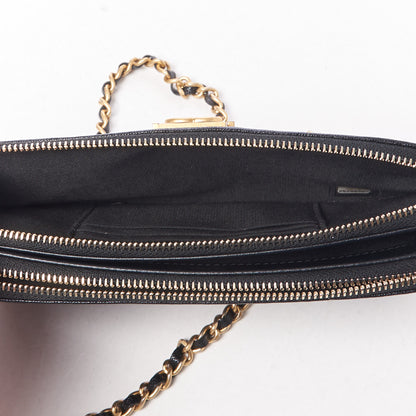 Chanel Caviar Quilted Small Boy Clutch With Chain Black 4 of 11