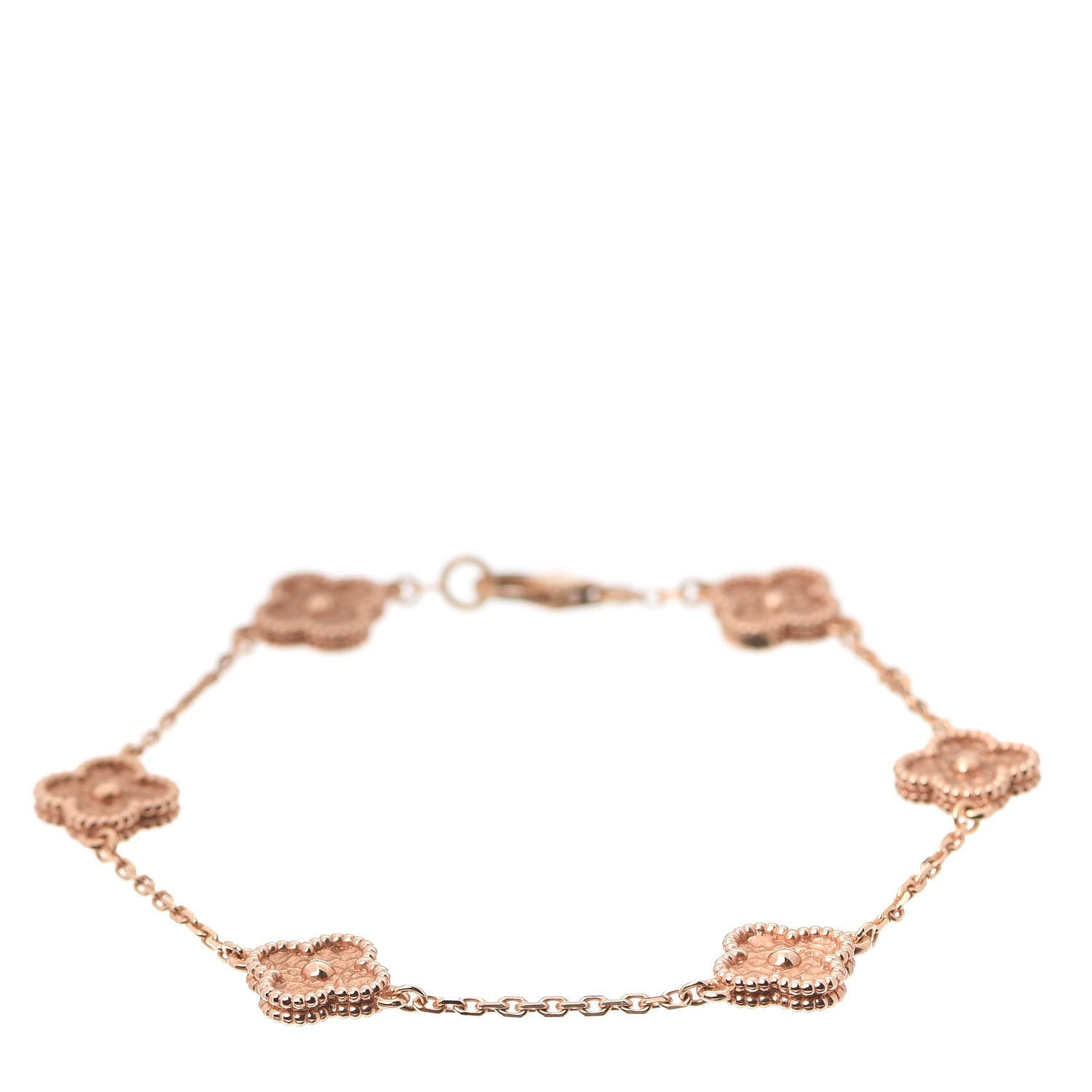 Van Cleef & Arpels 18K Rose Gold 6 Motifs Sweet Alhambra Bracelet 1 of 8