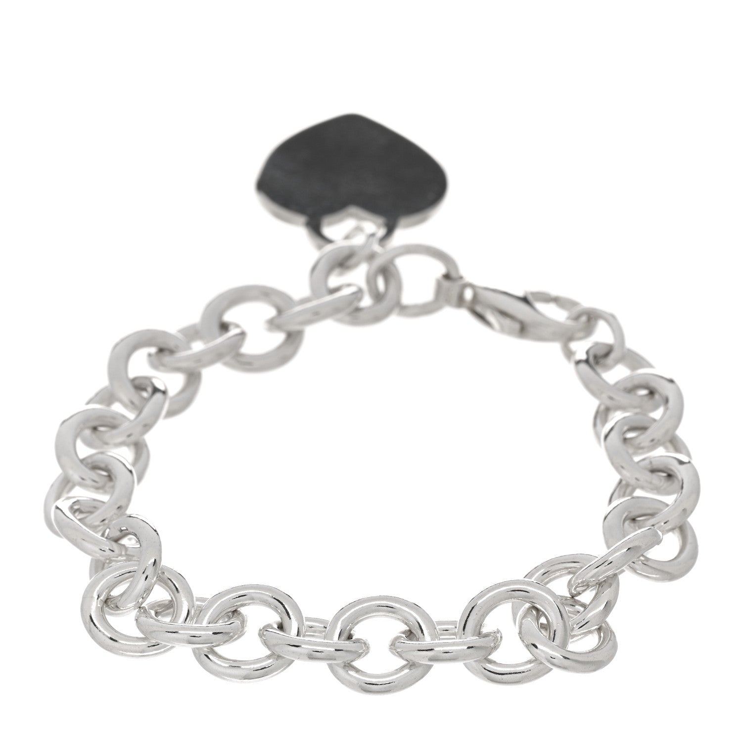 Tiffany Sterling Silver Heart Tag Charm Bracelet 2 of 3