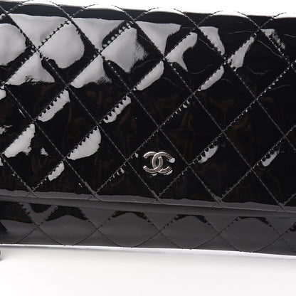 Chanel Patent Calfskin Quilted Beauty CC Clutch Black 8 of 8