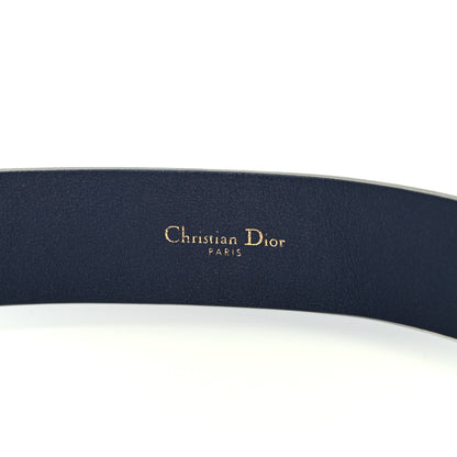 Christian Dior Calfskin Diorquake Belt 75 Navy 3 of 5