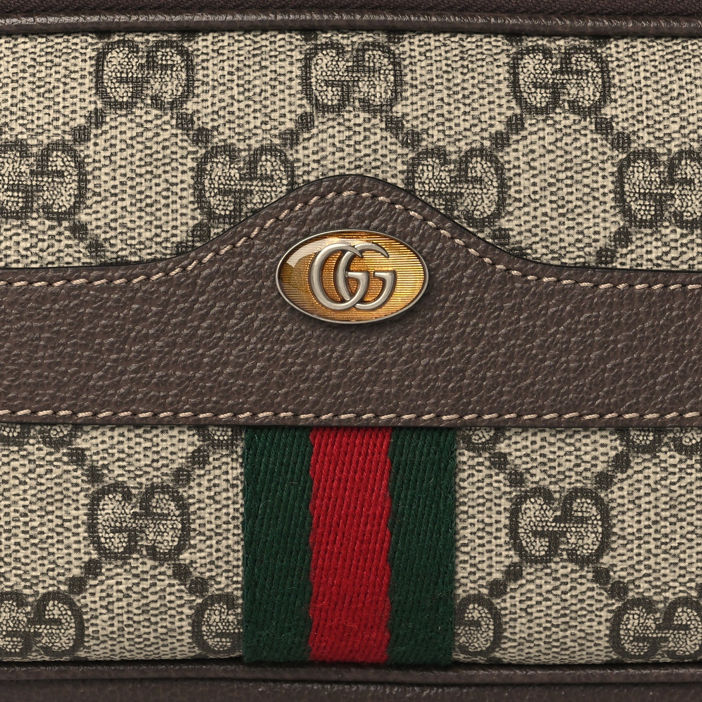 GG Supreme Monogram Web Mini Ophidia GG Bag Brown