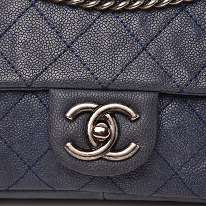 Chanel Caviar Quilted Medium Simply CC Flap Blue 10 of 14