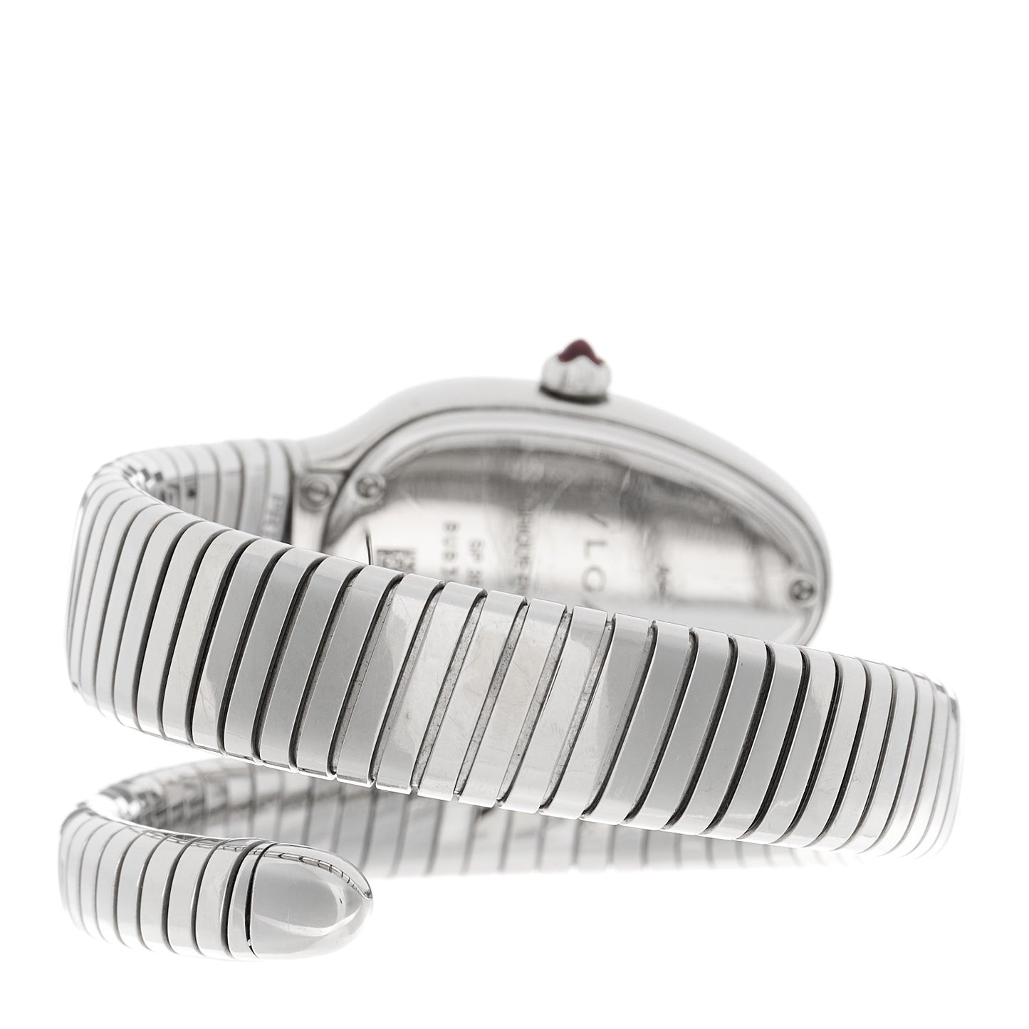 Stainless Steel 35mm Serpenti Tubogas Quartz Watch Black