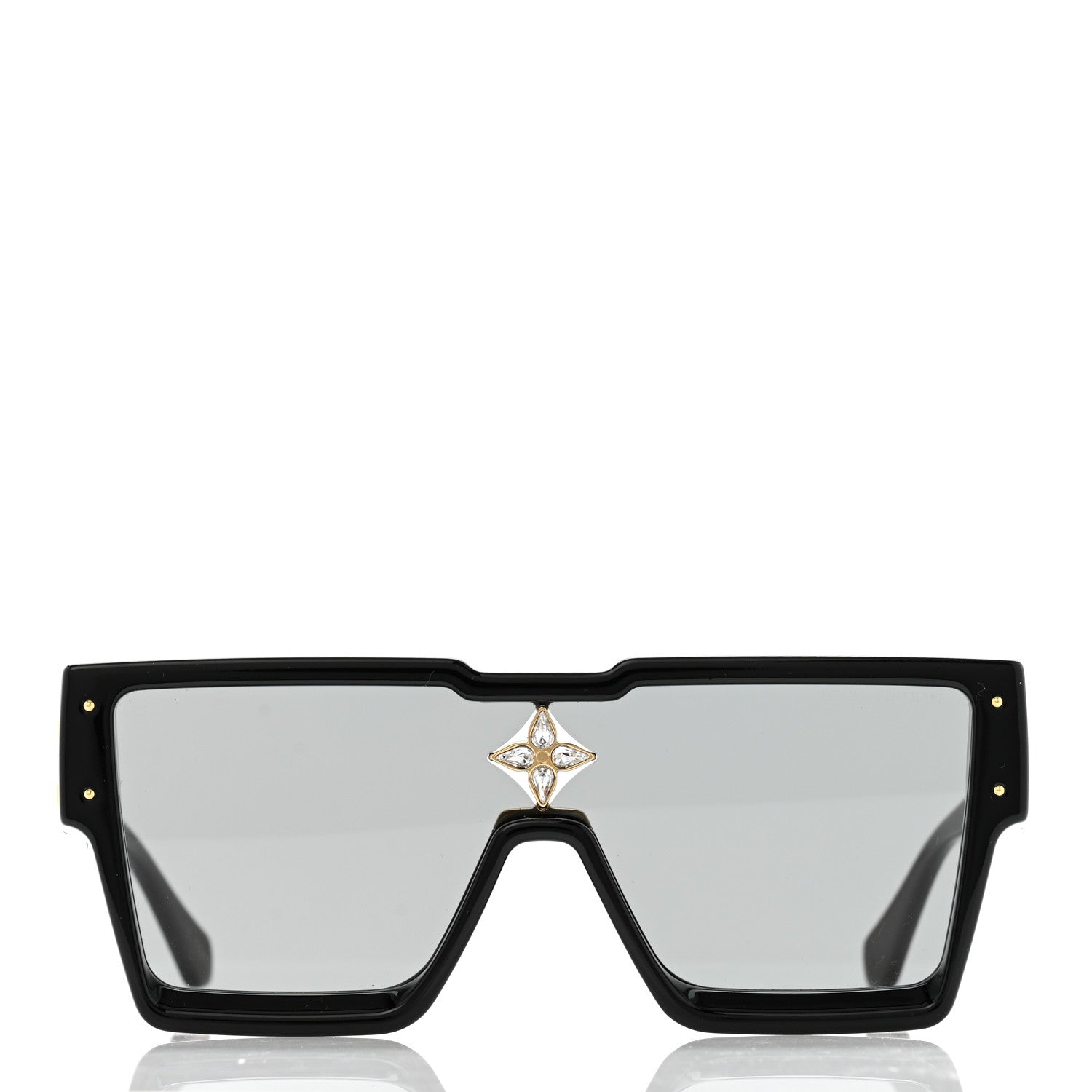 Louis Vuitton Acetate Swarovski Crystal Cyclone Sunglasses Z1578E Black 2 of 8