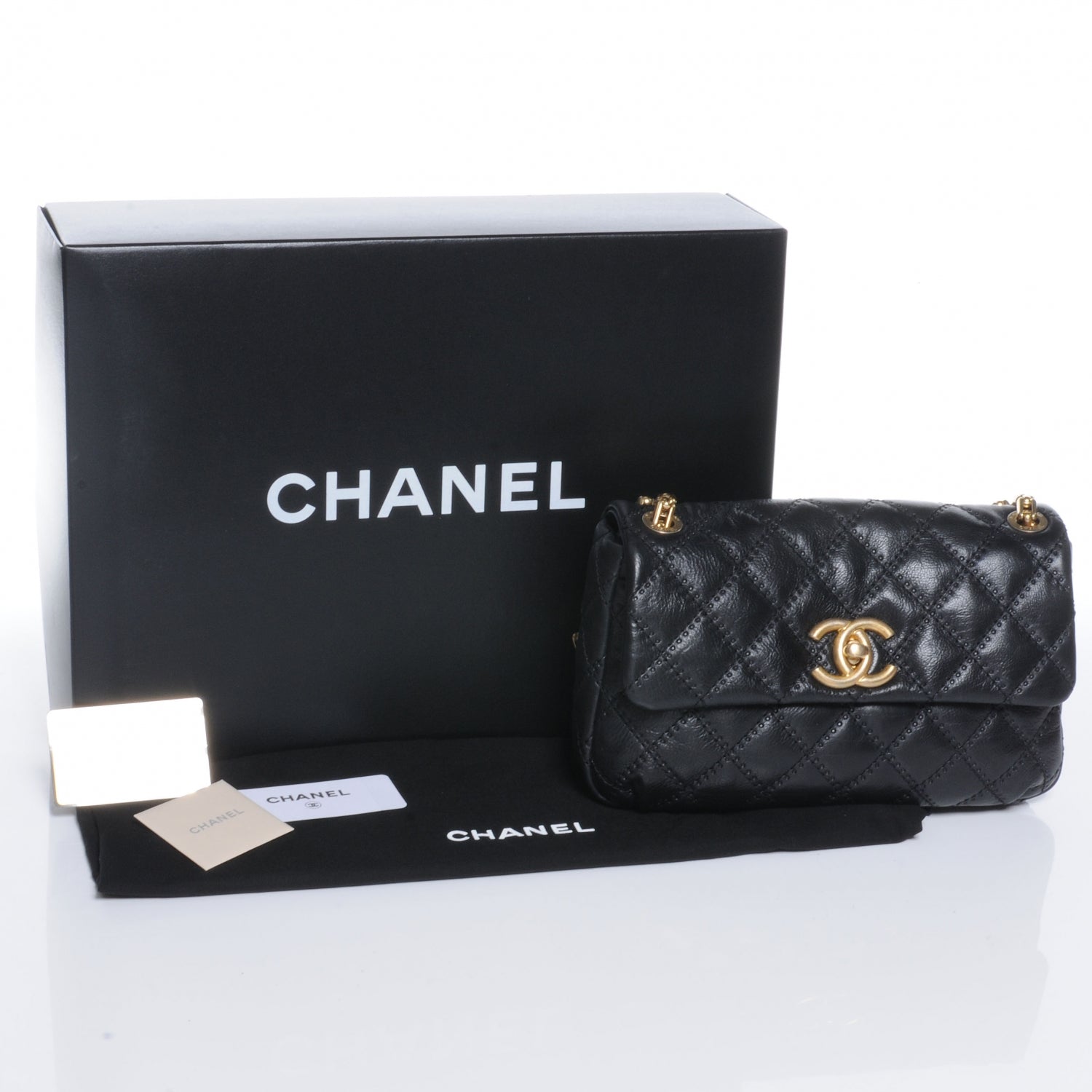 Chanel Calfskin Quilted Retro Chain Flap Black 5 of 8