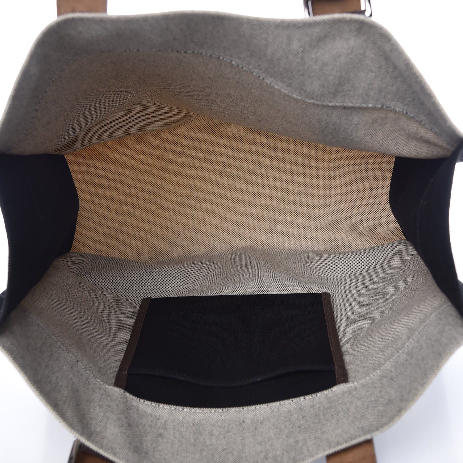 Hermes Canvas Calfskin Etriviere Shopping Tote Encre 5 of 11