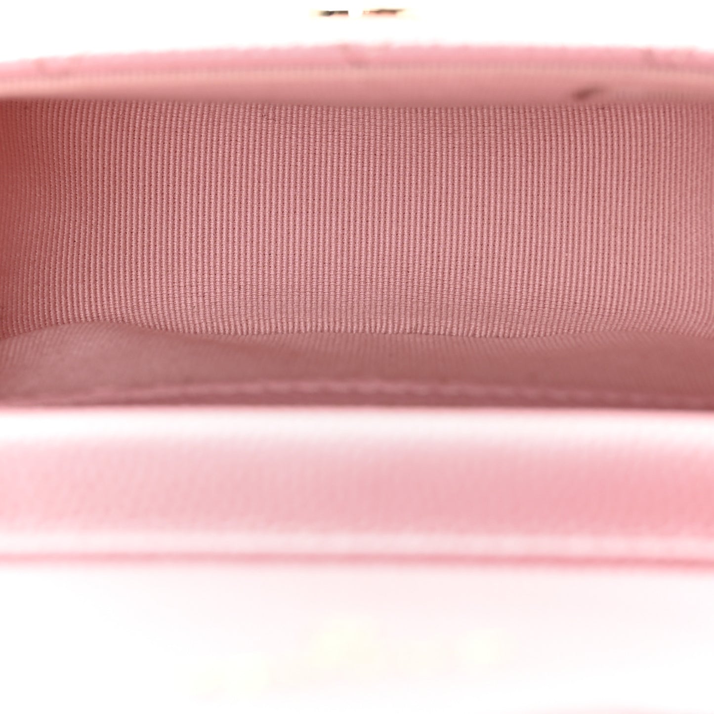 Caviar Quilted Mini Clutch With Chain Pink