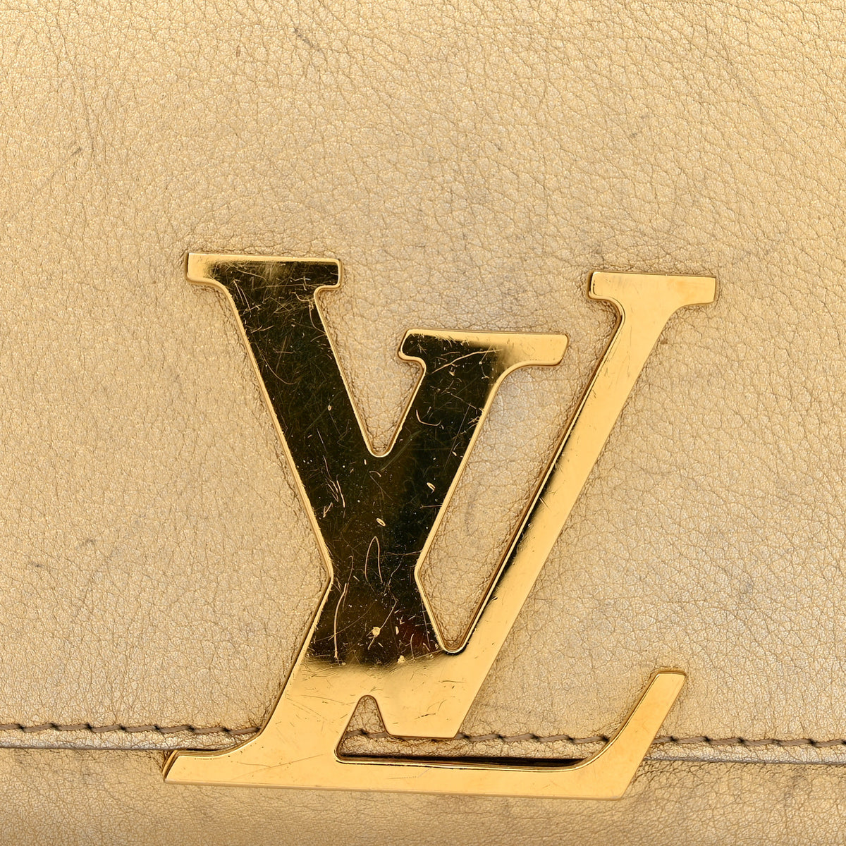 Calfskin Neo Sobe Louise EW Clutch Gold