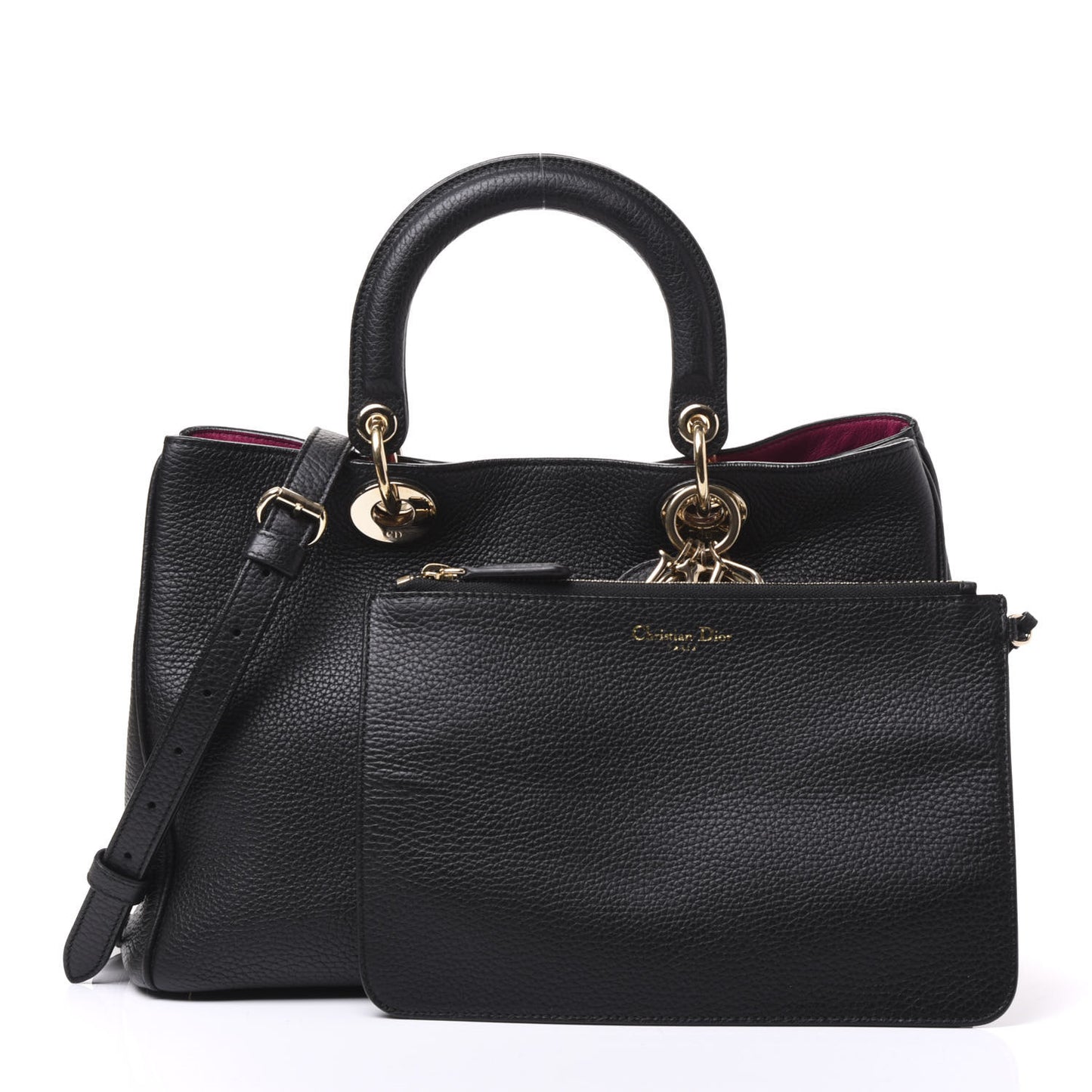 Bullcalf Medium Diorissimo Tote Black Rose Indien