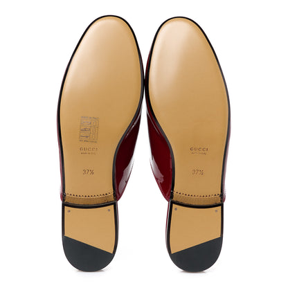 Gucci Patent Womens Princetown Slippers 37.5 Rosso Ancora 6 of 9