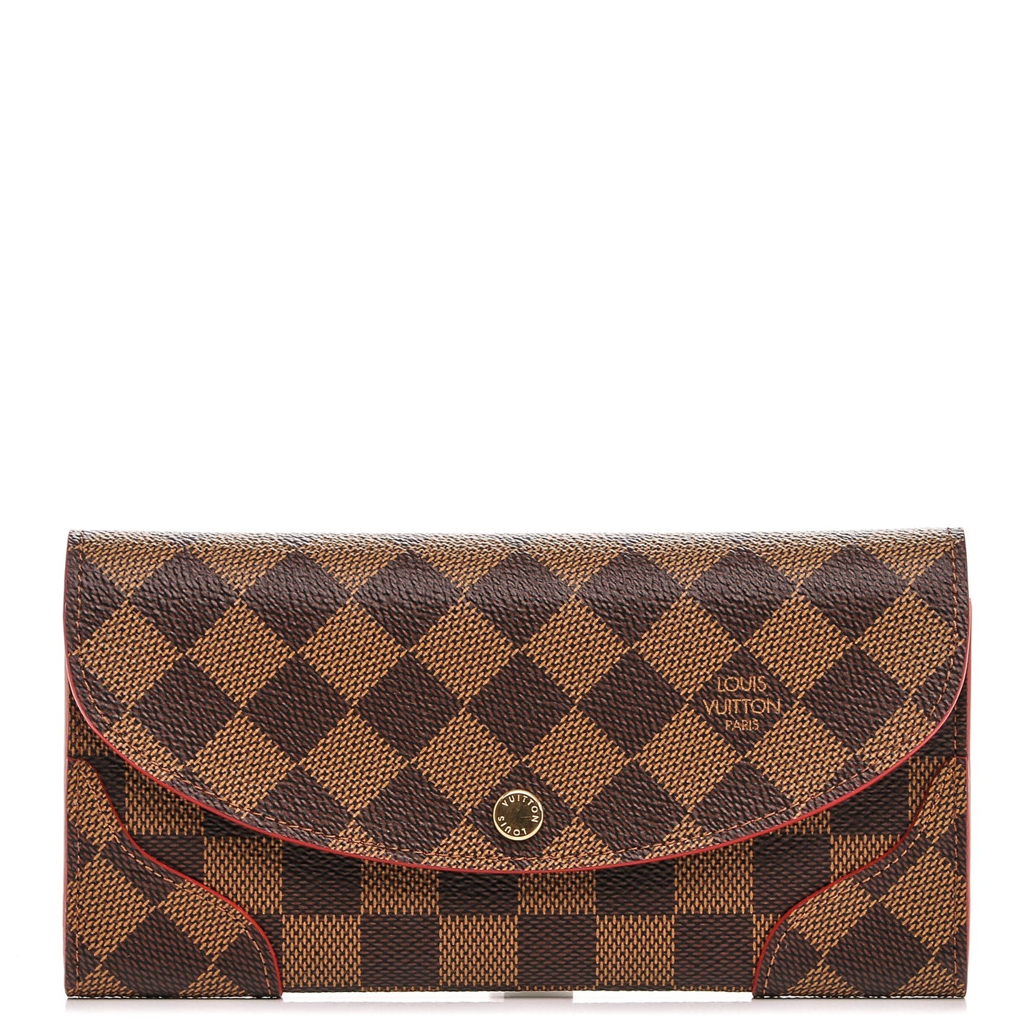 Damier Ebene Caissa Wallet Cherry