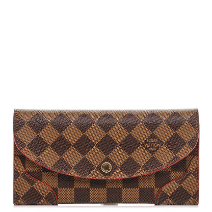 Louis Vuitton Damier Ebene Caissa Wallet Cherry 1 of 6