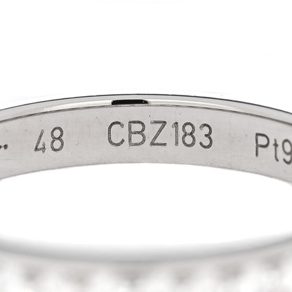 Cartier Platinum Diamond 1895 Wedding Band Ring 48 4.5 4 of 6
