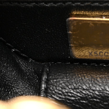 Chanel Lambskin Pearl Crystal Lion Round Minaudiere Clutch Black Gold 6 of 12